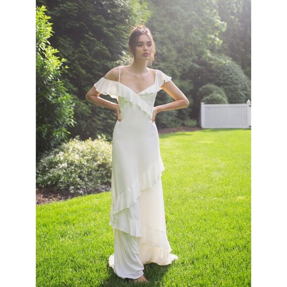 Reformation NWT Rosita Maxi Bridal Dress in Ivory 2 - Picture 1 of 11